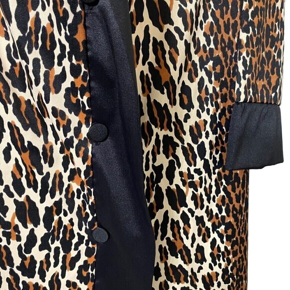 Vintage 1960s Vanity Fair Women's Robe Dressing Gown 32 Leopard Animal - Picture 3 of 6